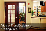 View of Front Desk from Waiting Area